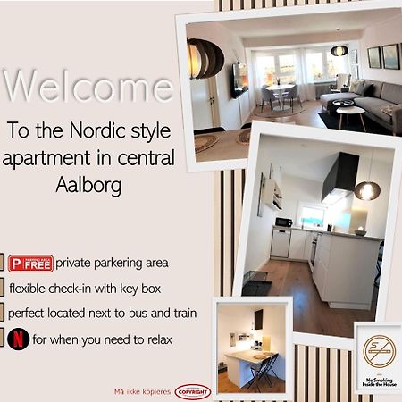 Nordic Style Apartment In Central Aalborg Exterior foto